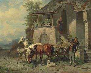 Taking Refreshment by Adolph van der Venne