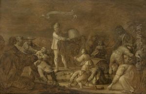 `t Wil Al Raapen: Jeder Rafft So Viel Als Er Kann by Adriaen Pietersz van de Venne