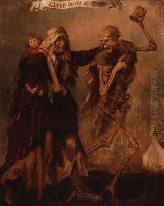 A) Armoe' Soeckt List B) Rijckdom Soeckt Weelde C) Weelde Soeckt Ellende D) Ellend' Soeckt De Doot (4 Works) by Adriaen Pietersz van de Venne