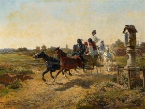 Frohliche Kutschfahrt by Fritz Ritter von Venne