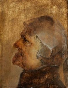 Bildnis Einer Alten Frau Mit Hellem Kopftuch by Pieter Adriaens van de Venne