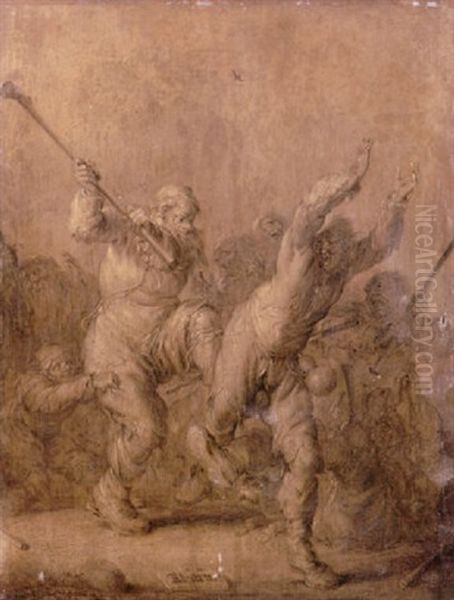 Beggars Fighting - view 1