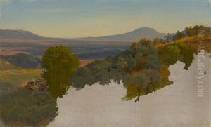 Blick Von Der Casa Baldi Auf Den Monte Artemisio by Albert Venus