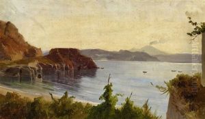 Bucht An Der Amalfikuste. Studie by Albert Venus