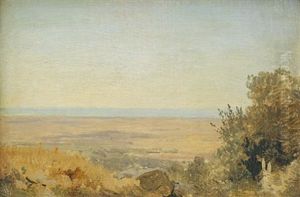 Blick Von Albano Auf Das Tyrrhenische Meer