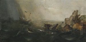 Shipwreck On A Rocky Coast