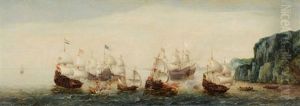 Seeschlacht Vor Der Kuste by Cornelis Verbeeck