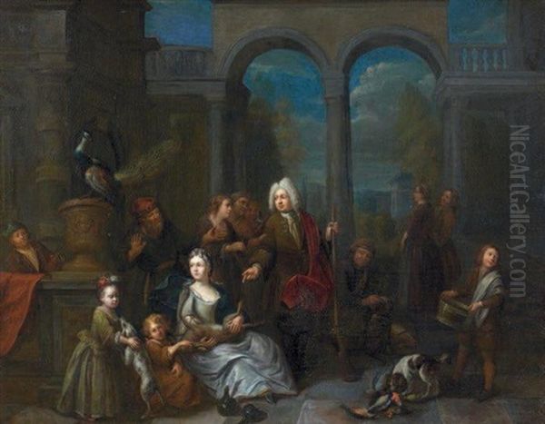 Scene Galante Dans Un Interieur Palatial - view 1