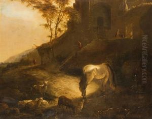 Pferd An Der Tranke by Pieter Cornelius Verbeeck
