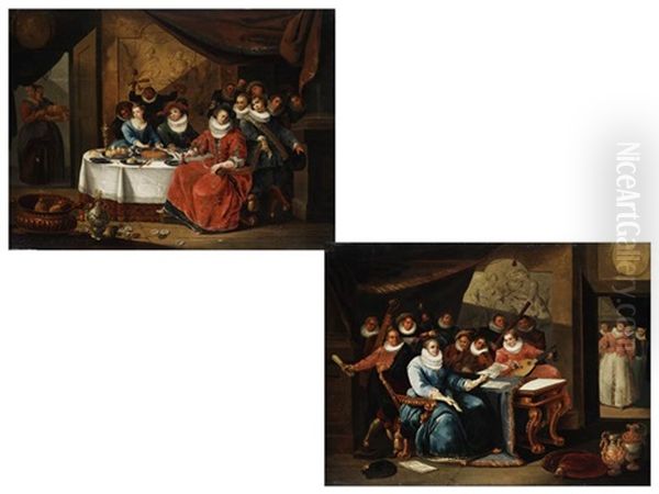 Muzierende Gesellschaft (+ Gesellschaft Am Speisetisch; Pair) - view 1