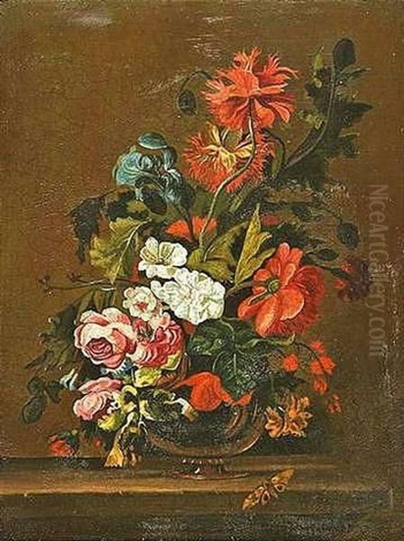 In Einer Schale Arrangiertes Blumenstilleben - view 1