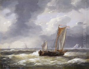 Marine by Louis Verboeckhoven the Younger