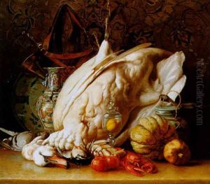 Stilleben Mit Fruchten, Hummer Und Erlegtem Geflugel by Louis Verboeckhoven the Younger