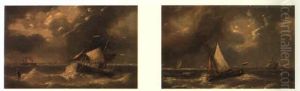 Bateau Hollandais Dans Les Vagues