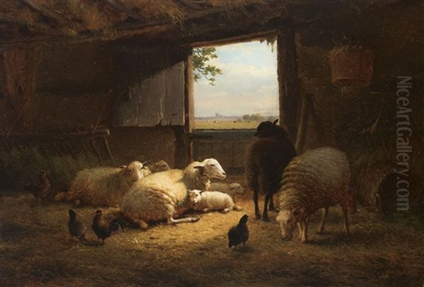 Sheep In A Stable - view 1