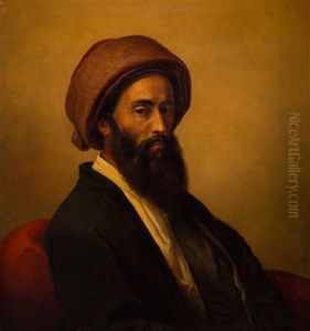 Portrait Of An Oriental Man by Eugene Verboeckhoven