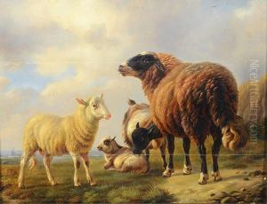 Eugene Verboeckhoven, Belgian, 1798-1881, O/b by Eugene Verboeckhoven