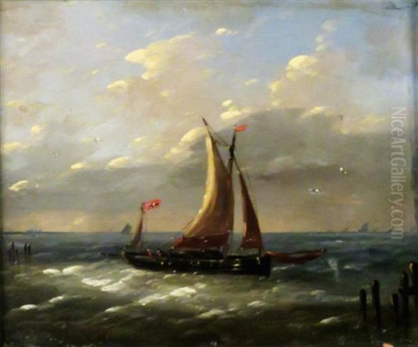 Ship Off The Coast - view 1
