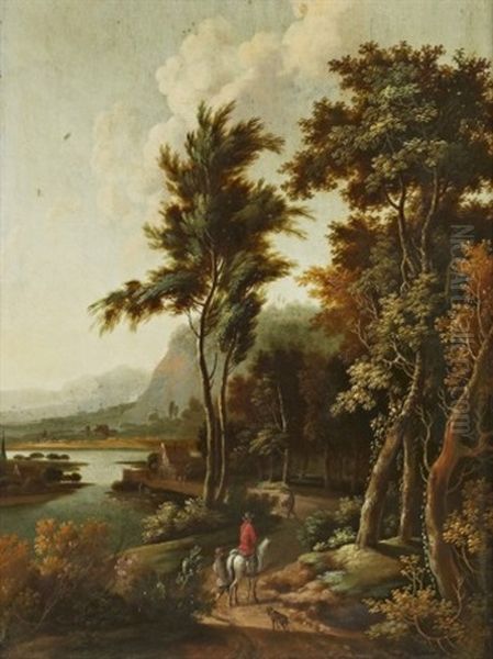 Flodlandskap Med Ryttare - view 1