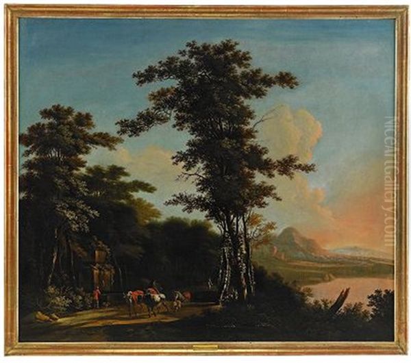 Pastoralt Landskap Med Figurer - view 1