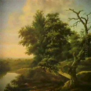 Flusslandschaft by Willem Hendriksz Verboom
