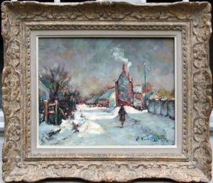 Bruges Sous La Neige by Charles-Henri Verbrugghe