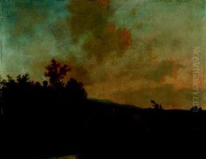 Hollandische Kanallandschaft Mit Boot by Cornelis Gerrit Verburgh