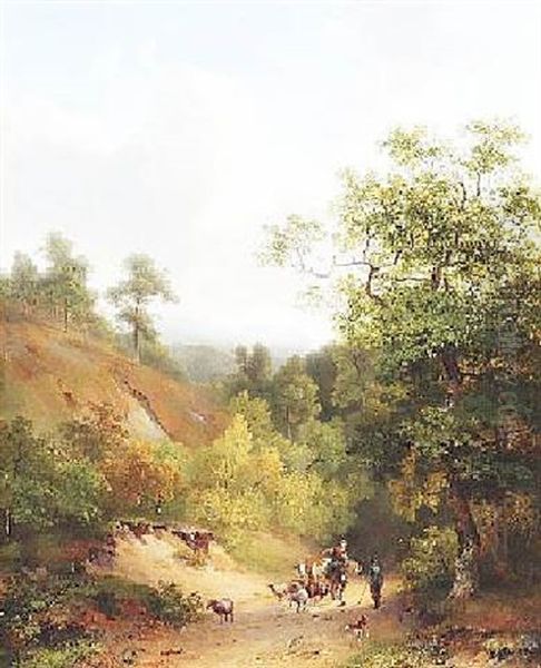 Hirten In Sommerlicher Waldlandschaft - view 1