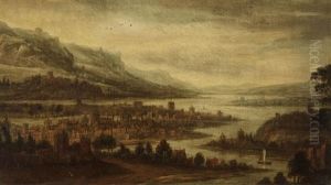 Landscape With A City By A River Landscape With A City By A River