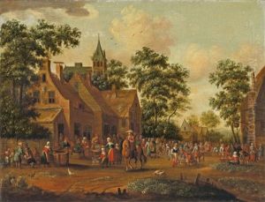 Dorfstrasse Mit Geflugelmarkt