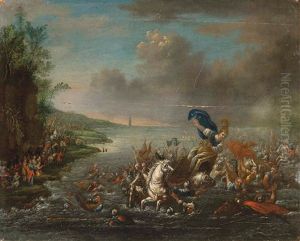 Paso De Los Egipceos Por El Mar Rojo by Arnold (Le Libertin) Verbuys