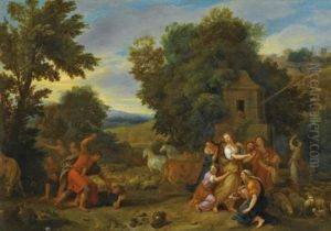 Moses Defending The Daughters Of Jethro by Francois Verdier