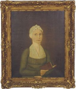 Portrait Of A Woman Holding A Book