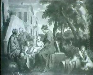 Sainte Famille Dans Un Paysage Classique by Francois Verdier
