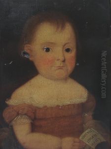 Half-length Portrait Of A Seated Girl Holding An Alphabet Primer In Her Right Hand. Subject Possibly Arianna Saville, A Member Of The Leonard Family Of Martha's Vineyard.