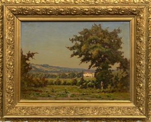 View Of A Chateau In The French Countryside by Jean-Louis Verdiers