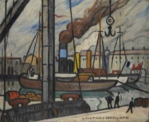 Vue Du Port De Marseille by Louis Mathieu Verdilhan
