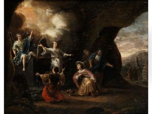 Die Drei Marien Am Leeren Grab Christi by Adriaen Verdoel