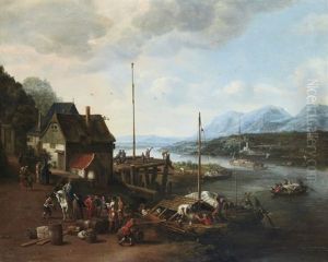 Le Chargement D'un Bateau by Adriaen Verdoel
