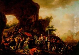 Abigael Frambarande Skanker Till Kung David by Adriaen Verdoel