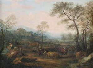 Weite Berglandschaft Mit Hirten Und Vieh by Cornelis Verdonck