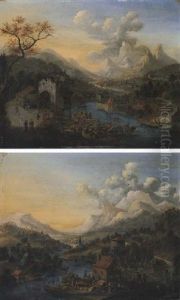 Rhenish River Landscape by Cornelis Verdonck