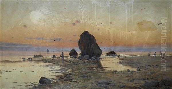 Vista De Praia Com Figuras - view 1