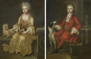Portrait Of A Man (+ Portrait Of A Woman; Pair) by Herman Verelst