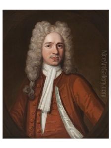 Portrait Of A Man In A Full Wig by John Verelst