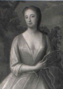 Portrait Of Elizabeth, Lady Strickland, In White Satin Dress Portrait Of Elizabeth, Lady Strickland, In White Satin Dress