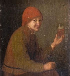 Le Fumeur Et Le Buveur (pair) by Pieter Harmensz. Verelst