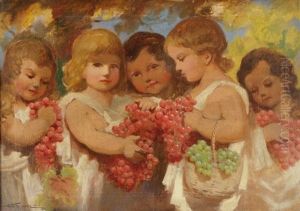 Allegorie Des Herbstes: Funf Kinder Mit Trauben Allegorie Des Herbstes: Funf Kinder Mit Trauben