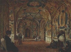 The Portico Of A 17th Century Church In Yaroslavl by Vasili Petrovich Vereshchagin