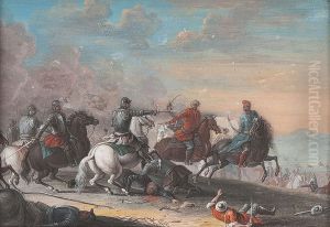 Schlachtenszene by Karel Van Breydel (Le Chevalier)